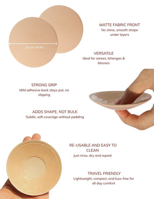 Sliq Matte Fabric Front Nipple Cover