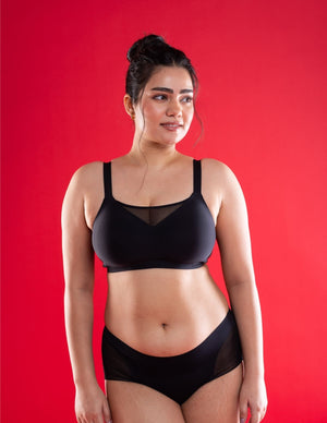 Aurora Mesh Neck Full Coverage Bra