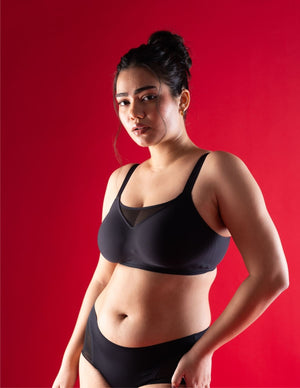 Aurora Mesh Neck Full Coverage Bra