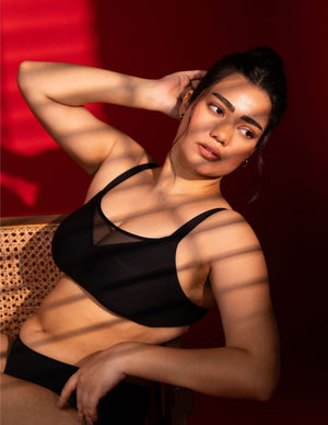 Aurora Mesh Neck Full Coverage Bra