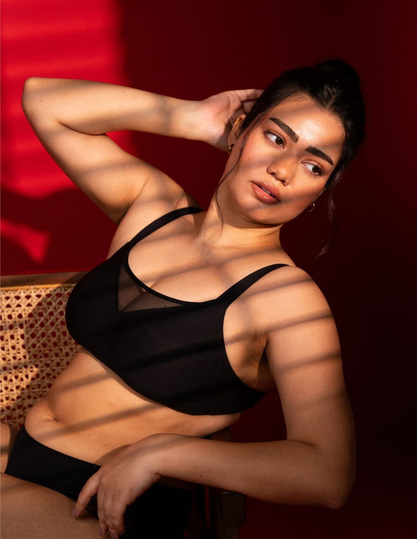 Aurora Mesh Neck Full Coverage Bra