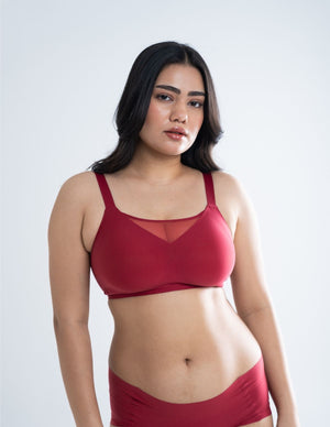 Aurora Mesh Neck Full Coverage Bra