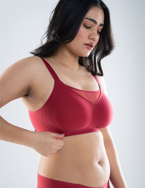 Aurora Mesh Neck Full Coverage Bra