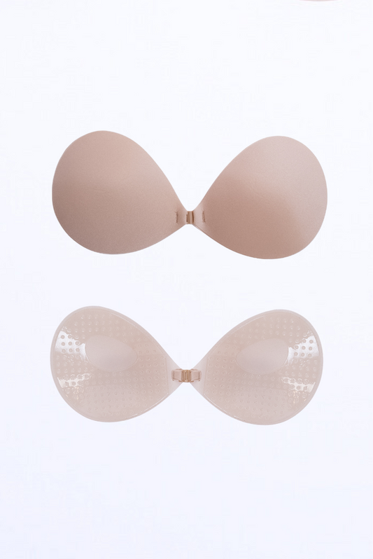 Go strapless with confidence! LayBareShop's stick-on bra offers lift, coverage & comfort under backless, strapless, or plunge outfits. Invisible, breathable & secure.