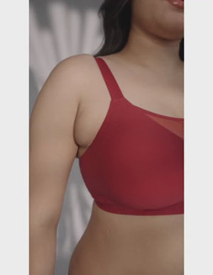 Aurora Mesh Neck Full Coverage Bra